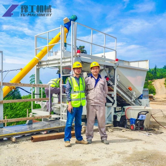 YG Automatically Operation Mobile Concrete Batching Plant/concrete Mixer Plant