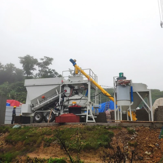 YG Automatically Operation Mobile Concrete Batching Plant/concrete Mixer Plant