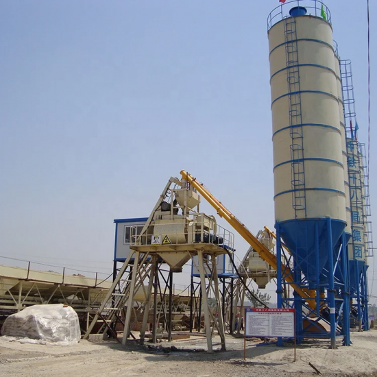 High Performance HZS180 Fixed Ready Mixed Cement Batching Plant Aggregate Concrete Mixing Plant