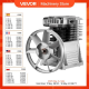 VEVOR Air Compressor Heads Piston Twin Cylinder Single Stage 2.2KW 375 L/MIN 12CFM 11 Bar 159.5PSI 1300RPM for Chemical Textile